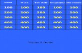 Jeopardy English Language Review Game