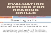 Homework 2 Evaluation Method for Reading Skills 5-5-12