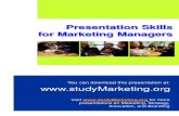Presentation Skills for Marketing Managers