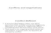 Conflicts and Negotiations