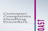 Customer Complaints Procedure