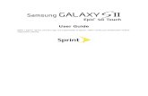 Sprint Samsung Galaxy S II Epic 4G Touch Manual