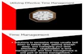 Utilizing Effective Time Management