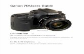 Canon 7D Users Guide