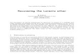 F. Selleri- Recovering the Lorentz ether