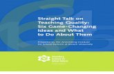 Straight Talk on Teaching Quality: Six Game-Changing Ideas and What to Do About Them
