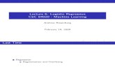 Andrew Rosenberg- Lecture 6: Logistic Regression CSC 84020 - Machine Learning