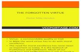 The Forgotten Virtue