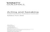 Acting and Speaking Syllabus, 2nd Edition