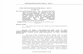 Appropriation Bill 2011