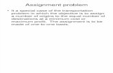Assignment Problems (1)
