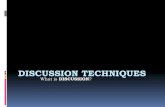 Discussion Techniques and Methods of Deciding Public Discussion