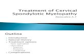 Treatment of Cervical Spondylotic Myelopathy