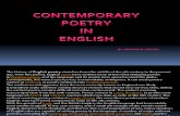 Contemporary Poetry in English