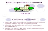 In-Patient Context Key Roles