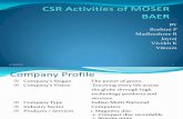 Csr Activities of Moser Baer