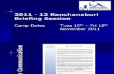 2011 2012 Kanchanaburi Camp Briefing Session