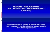 Human Relations in Nursing Management (n232)