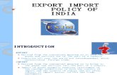 Export Import Policy of India