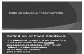 Food Additives & Preservatives