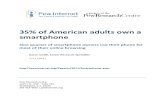35% of American adults own a  smartphone