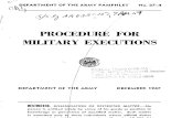 Procedure For Military Executions - Dec. 9, 1947