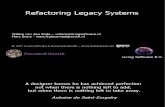 Re Factoring Legacy Code