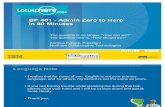 BP401 -- Admin Zero to Hero