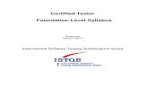 International Software Testing Qualifications Board (ISTQB) Certified Tester Foundation Level Syllabus 2011