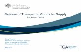 TGA OMQ Medicines Release for Supply