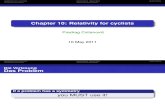 Chapter 10 overheads: Relativity for cyclists