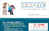 Early Years Act Sponsorship Speech - "Making Filipino Children School-Ready" (05.09.2011)