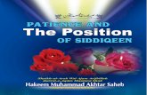 Patience and the Position of Siddiqeen by Shaikh-ul-Arab wal Ajam Arifbillah Hazrat-e-Aqdas Maulana Shah Hakeem Muhammad Akhtar Sahab (db)