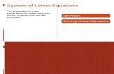 Lecture3(Linear Equation)