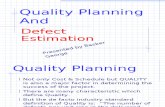 Quality Planning and Defects