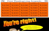 First Thanksgiving Jeopardy