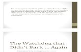 The Watchdog That Didnt Bark