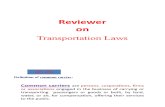 Reviewer on Transportaion Laws