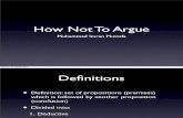How not to argue