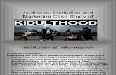 Audience, Institution and Marketing Case Study Of