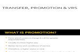 Transfer Promotion & VRS