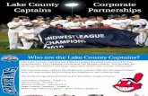 2011 Lake County Captains Corporate Partnership Opportunities