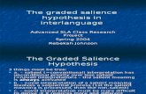 The Graded Salience Hypothesis in Inter Language