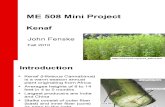 ME 508 Mini Project Kenaf