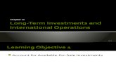 Chapter 10 PowerPoints on Long-term Investments & International Operations