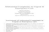 2.2.2 Abdominal Complaints in Urgent and Emergency Care