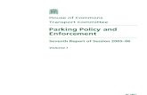 House of Commons Transport Committee Parking Policy and Enforcement
