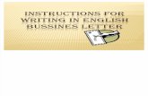 Instructions: Writing Bussines Letter