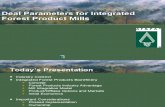 Deal Parameters for Integrated Bio Refineries
