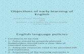 Objectives of Early Learning of English